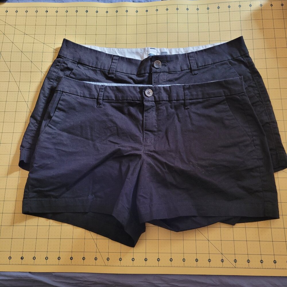 Lot of 2 Pair of Old Navy Black Short Shorts Misses 8 and Misses 10